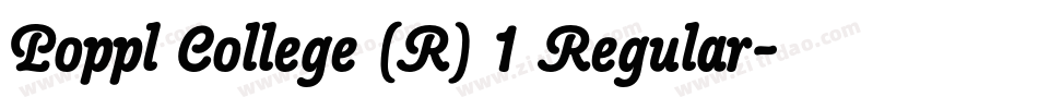 Poppl College (R) 1 Regular字体转换